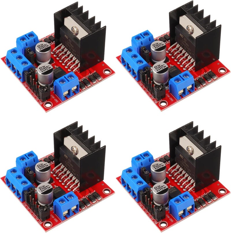 BOJACK L298N Motor DC Dual H-Bridge Motor Driver Controller Board Module Stepper for Arduino Intelligent Car Power UNO MEGA R3 Mega2560 with 4pcs - Image 1